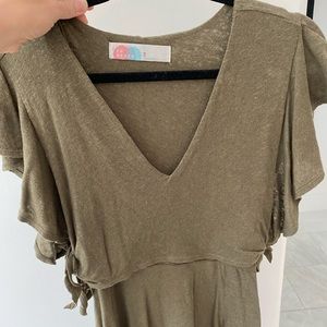 Free People Beach knee length dress. Green.